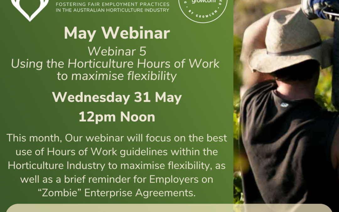 Our May Webinar is locked in!